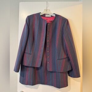 Evan Picone vintage The Classic Woman wool suit jacket and midi skirt 1970s/80s